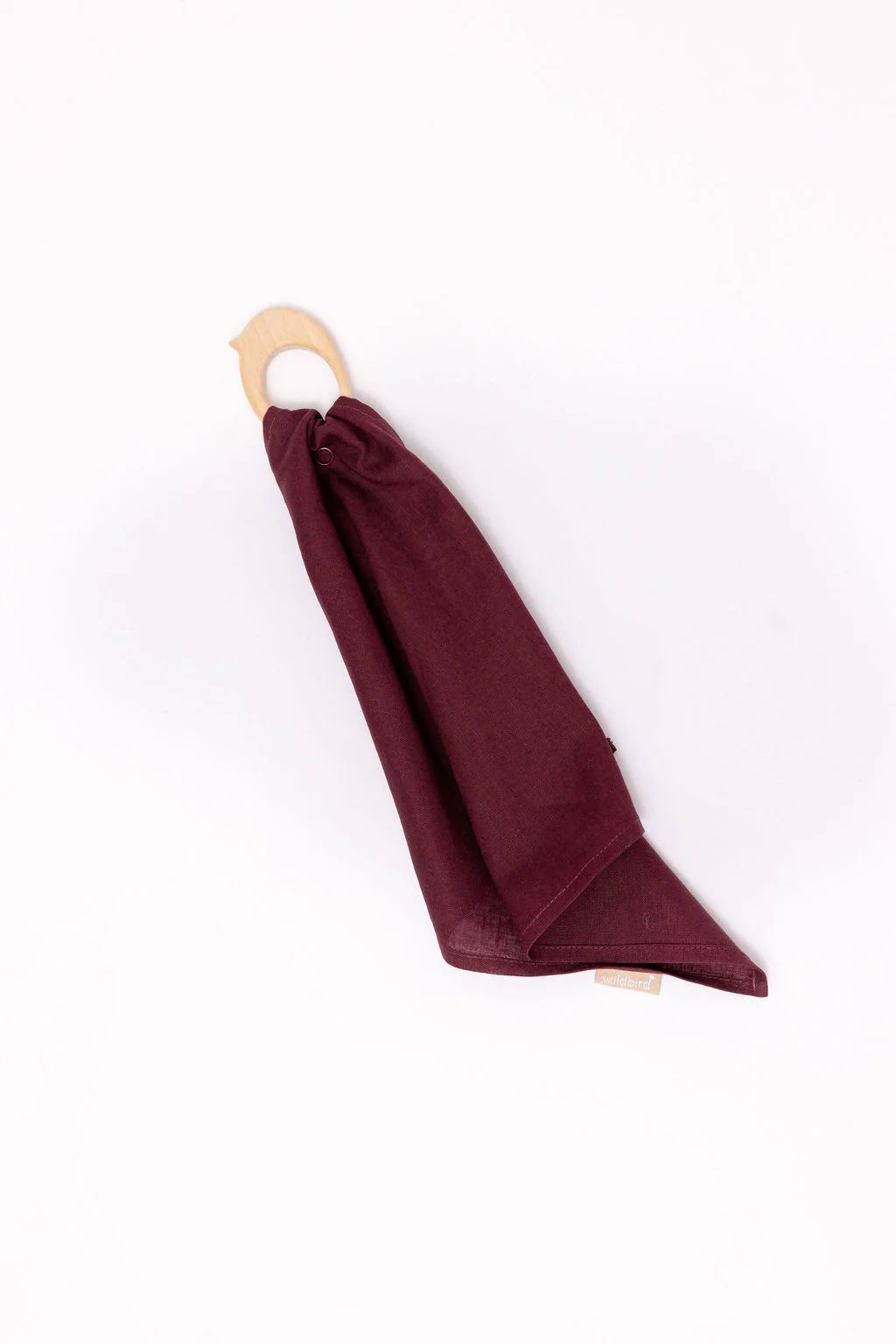 Grackle - Linen + Maple Ring Teether